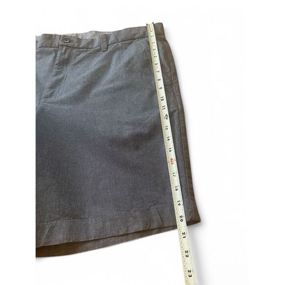 Roundtree & Yorke Men’s Flat Front Stretch Grey Chino Shorts Size 42 - Picture 4 of 7